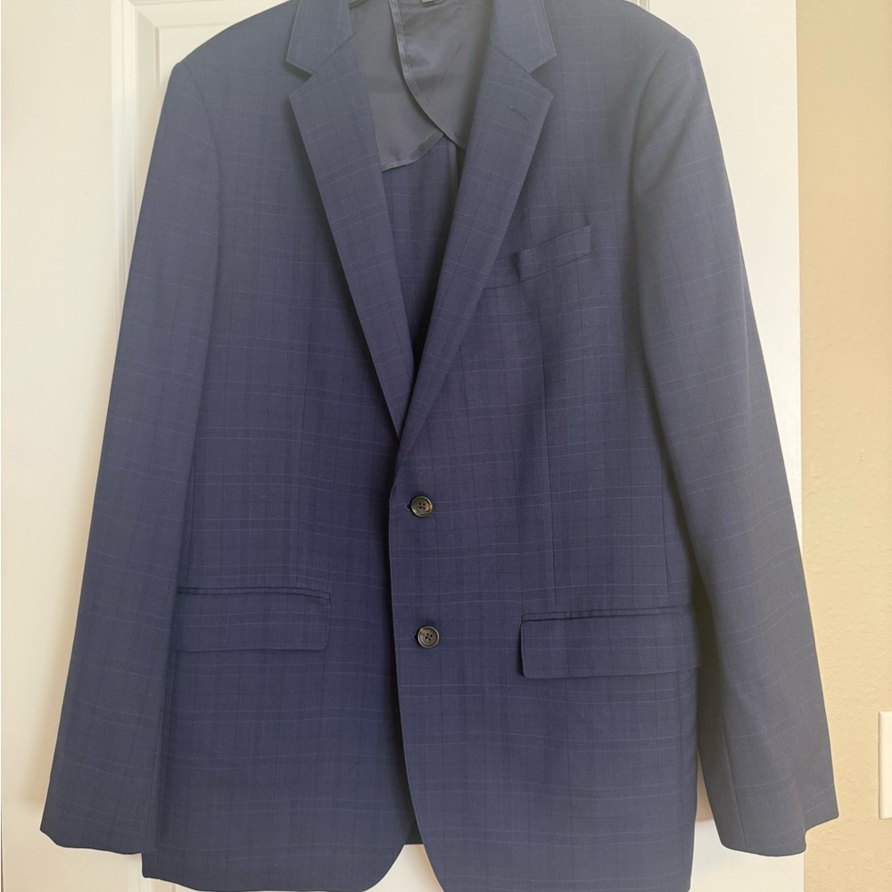Bonobos Men's Navy Plaid Blazer
